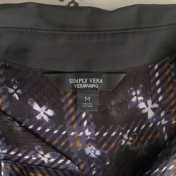 Simply Vera Wang hi-lo floral plaid dress M - Picture 8 of 13